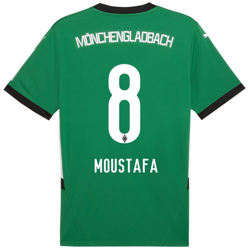 Mulher Camisola Moustafa Ashraf Moustafa #8 Verde Branco Alternativa 2024/25 Camisa