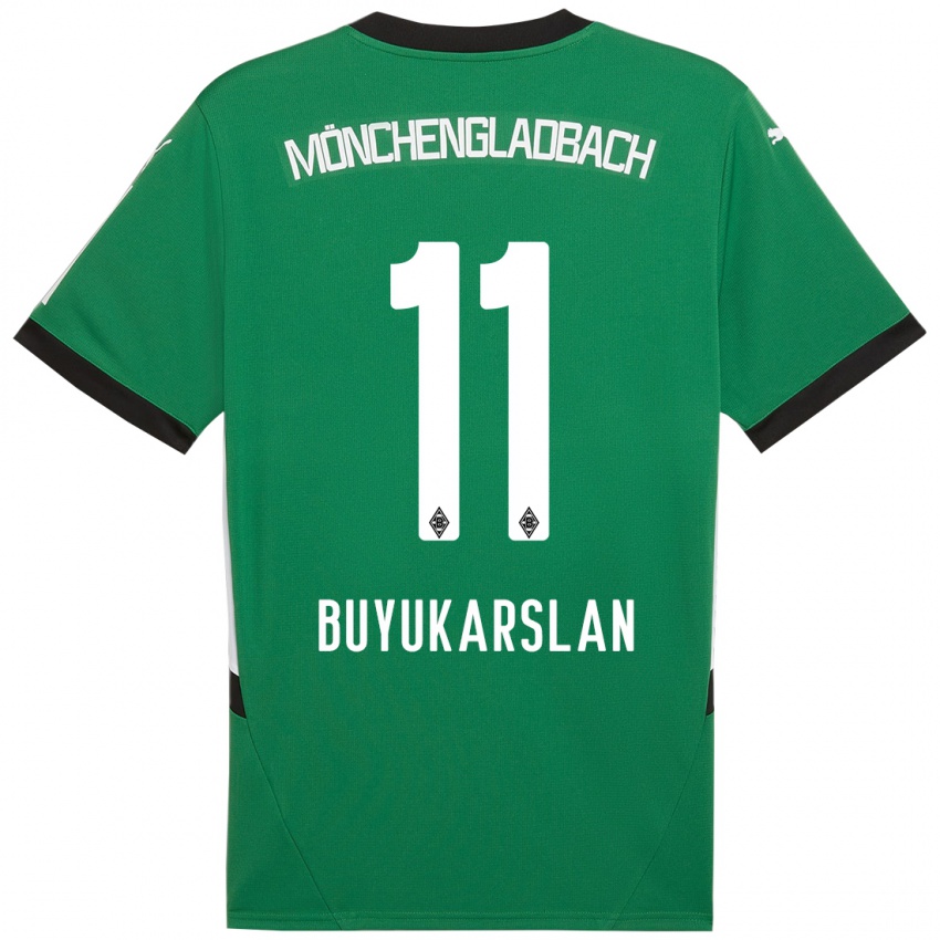 Mulher Camisola Oguzcan Büyükarslan #11 Verde Branco Alternativa 2024/25 Camisa