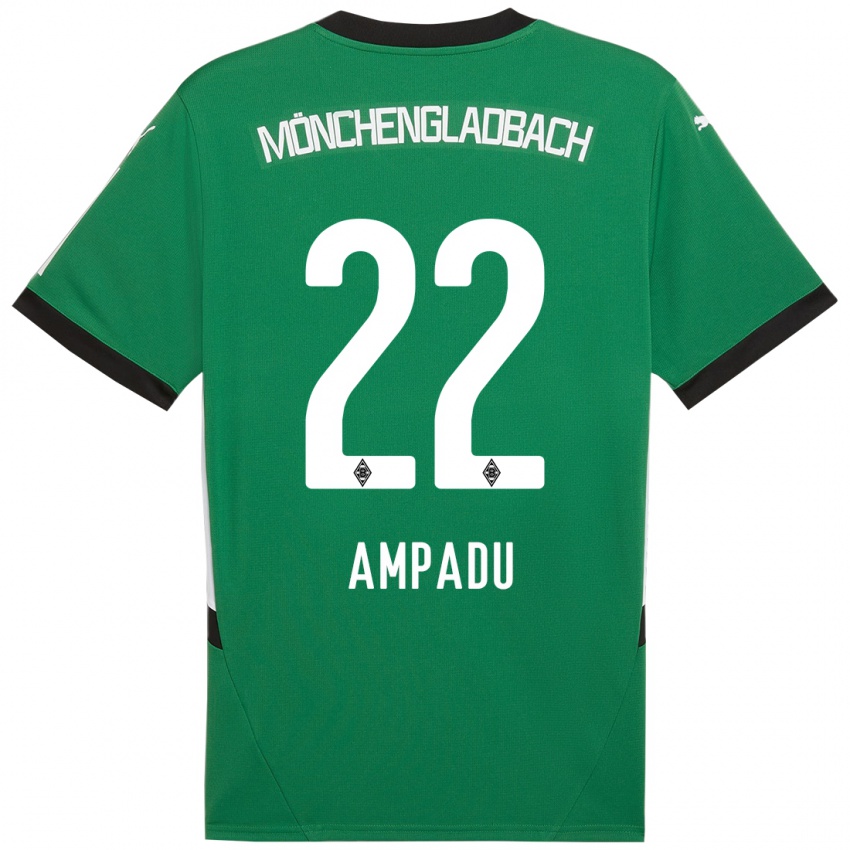 Mulher Camisola Leon Ampadu #22 Verde Branco Alternativa 2024/25 Camisa