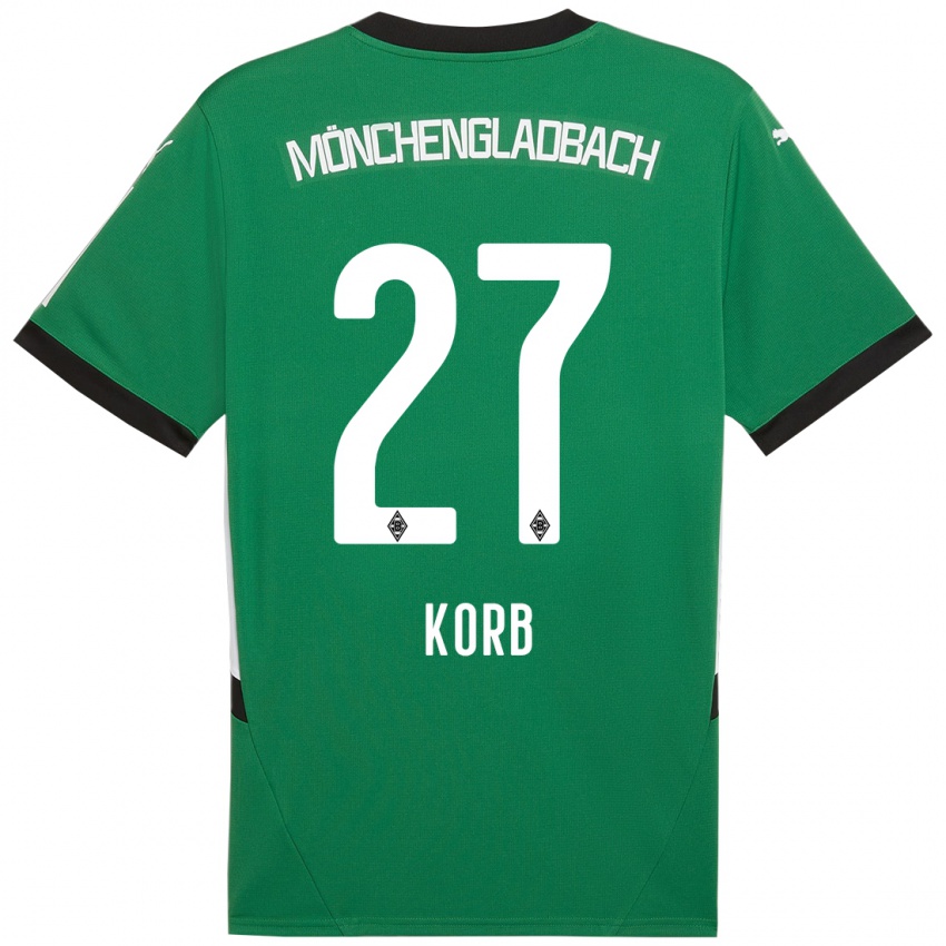 Mulher Camisola Julian Korb #27 Verde Branco Alternativa 2024/25 Camisa