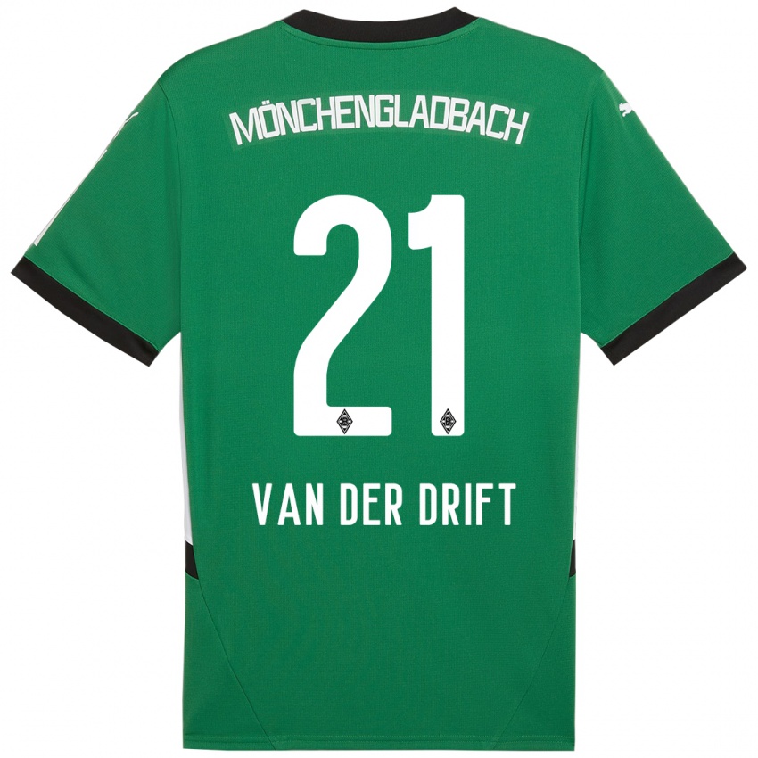 Mulher Camisola Suus Van Der Drift #21 Verde Branco Alternativa 2024/25 Camisa