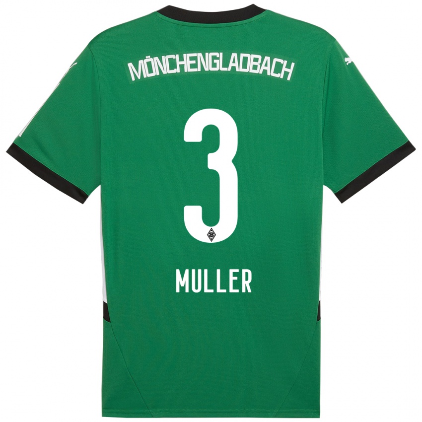 Mulher Camisola Barbara Müller #3 Verde Branco Alternativa 2024/25 Camisa