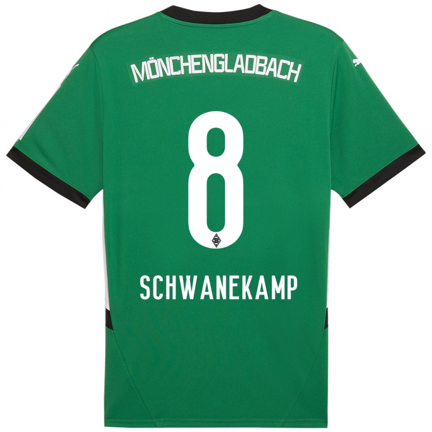 Mulher Camisola Jana Schwanekamp #8 Verde Branco Alternativa 2024/25 Camisa