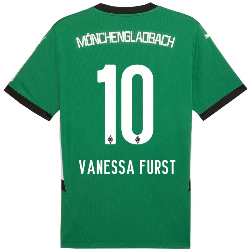 Mulher Camisola Vanessa Fürst #10 Verde Branco Alternativa 2024/25 Camisa