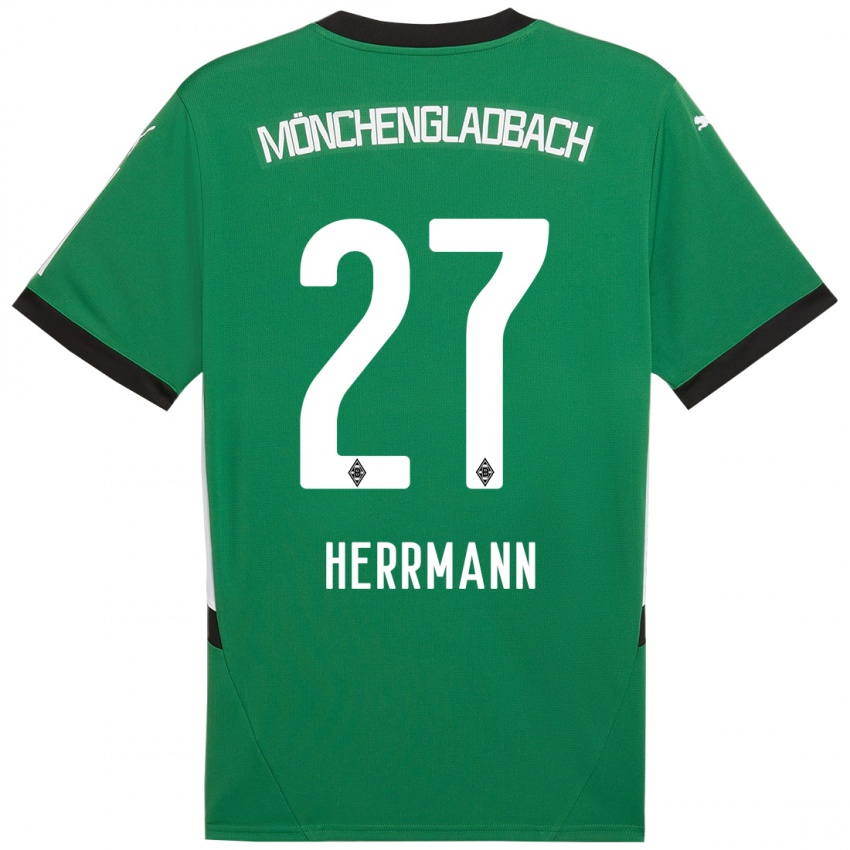 Mulher Camisola Michelle Herrmann #27 Verde Branco Alternativa 2024/25 Camisa