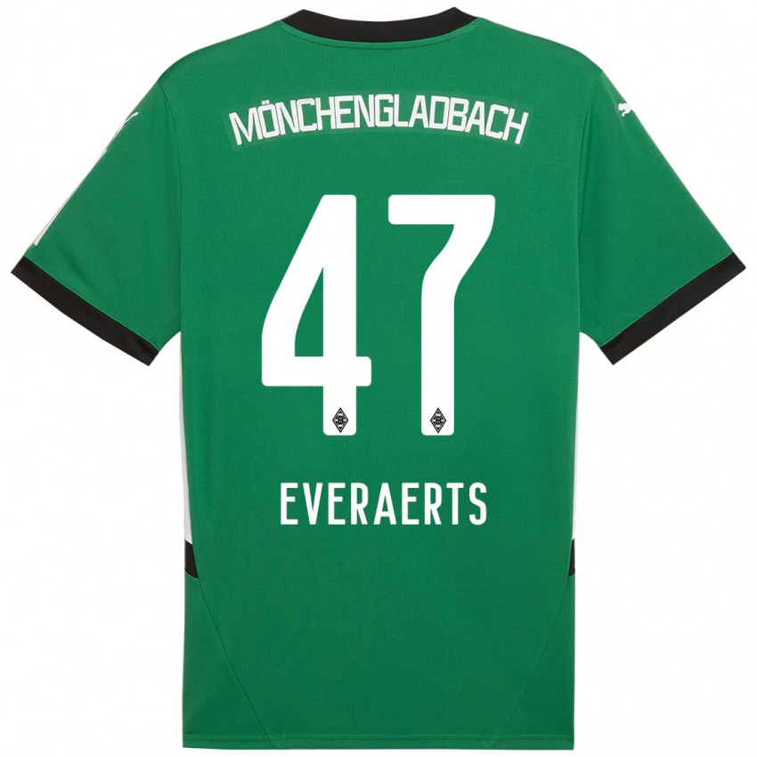 Mulher Camisola Kim Everaerts #47 Verde Branco Alternativa 2024/25 Camisa