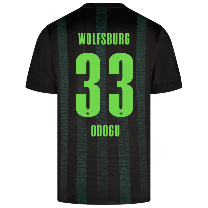 Mulher Camisola David Odogu #33 Verde Escuro Alternativa 2024/25 Camisa