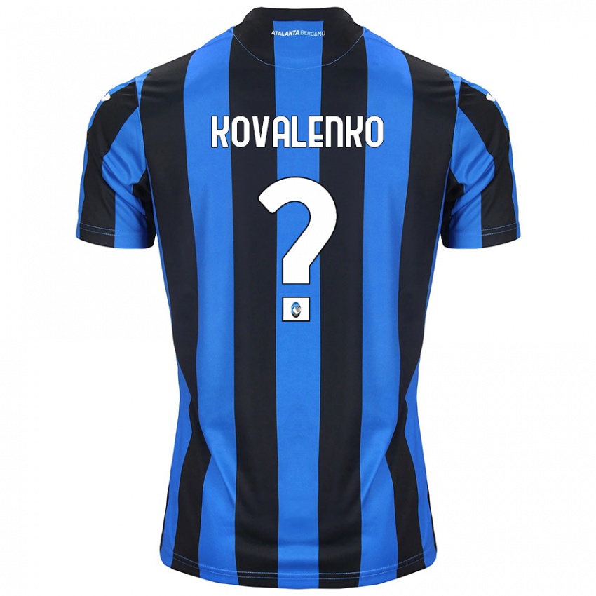 Criança Camisola Viktor Kovalenko #0 Azul Preto Principal 2024/25 Camisa