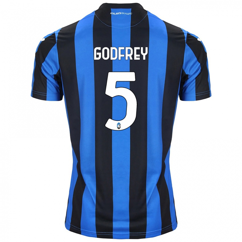 Criança Camisola Ben Godfrey #5 Azul Preto Principal 2024/25 Camisa