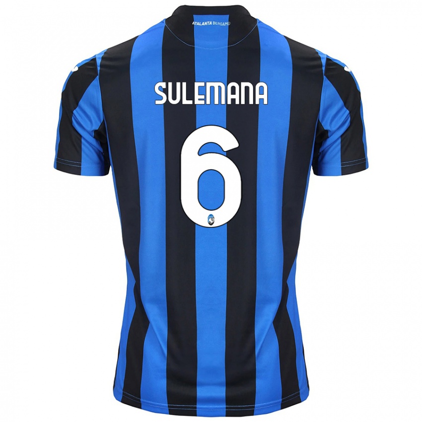 Criança Camisola Ibrahim Sulemana #6 Azul Preto Principal 2024/25 Camisa