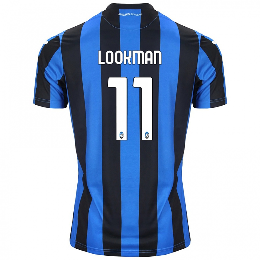 Criança Camisola Ademola Lookman #11 Azul Preto Principal 2024/25 Camisa