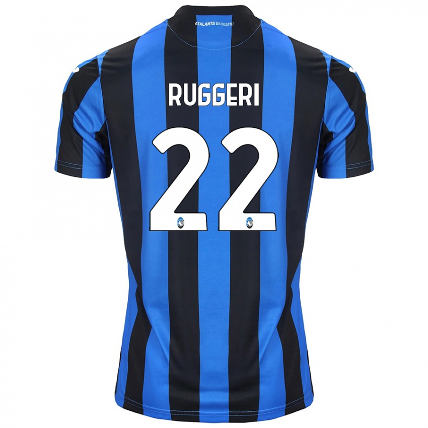 Criança Camisola Matteo Ruggeri #22 Azul Preto Principal 2024/25 Camisa