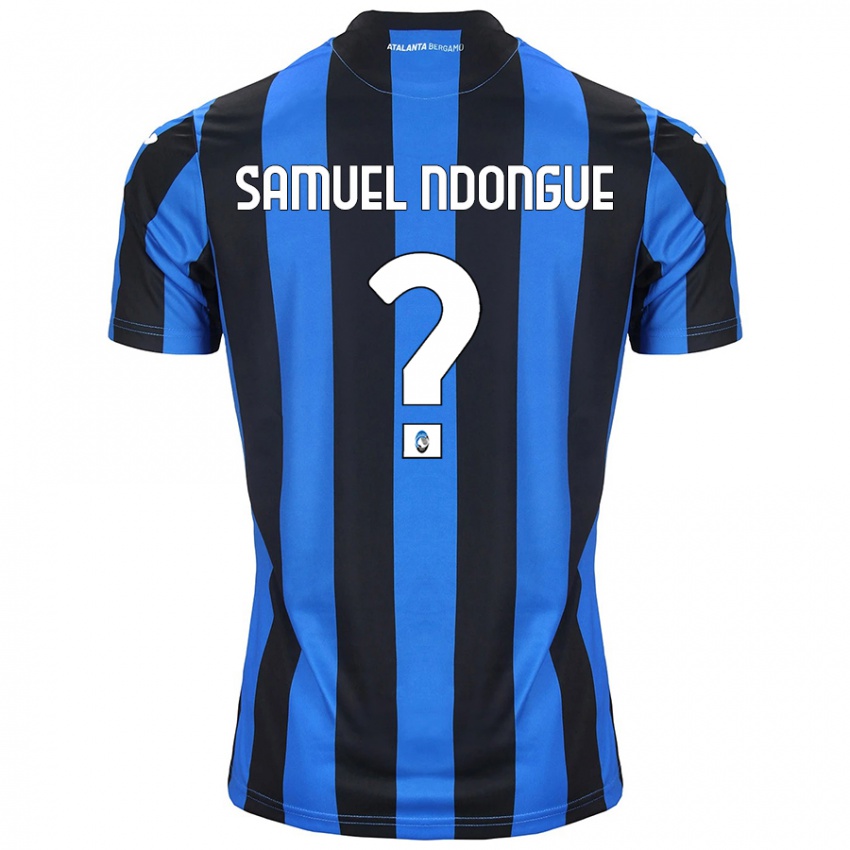 Criança Camisola Frederick Samuel Ndongue #0 Azul Preto Principal 2024/25 Camisa