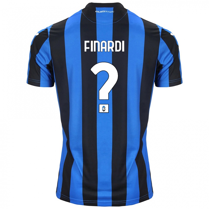 Criança Camisola Emanuele Finardi #0 Azul Preto Principal 2024/25 Camisa