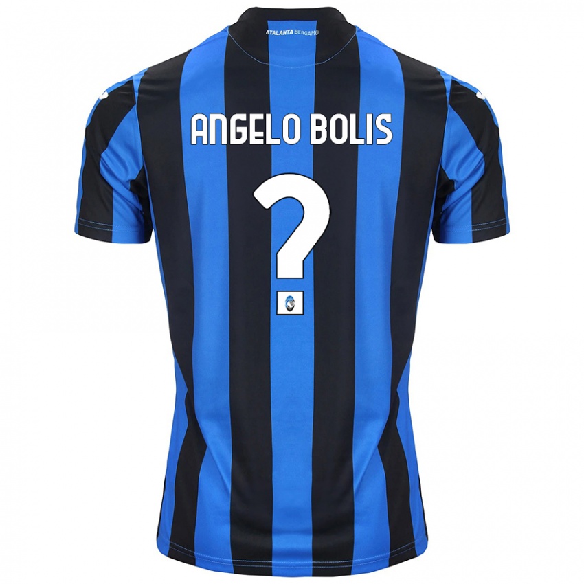 Criança Camisola Tommaso Angelo Bolis #0 Azul Preto Principal 2024/25 Camisa