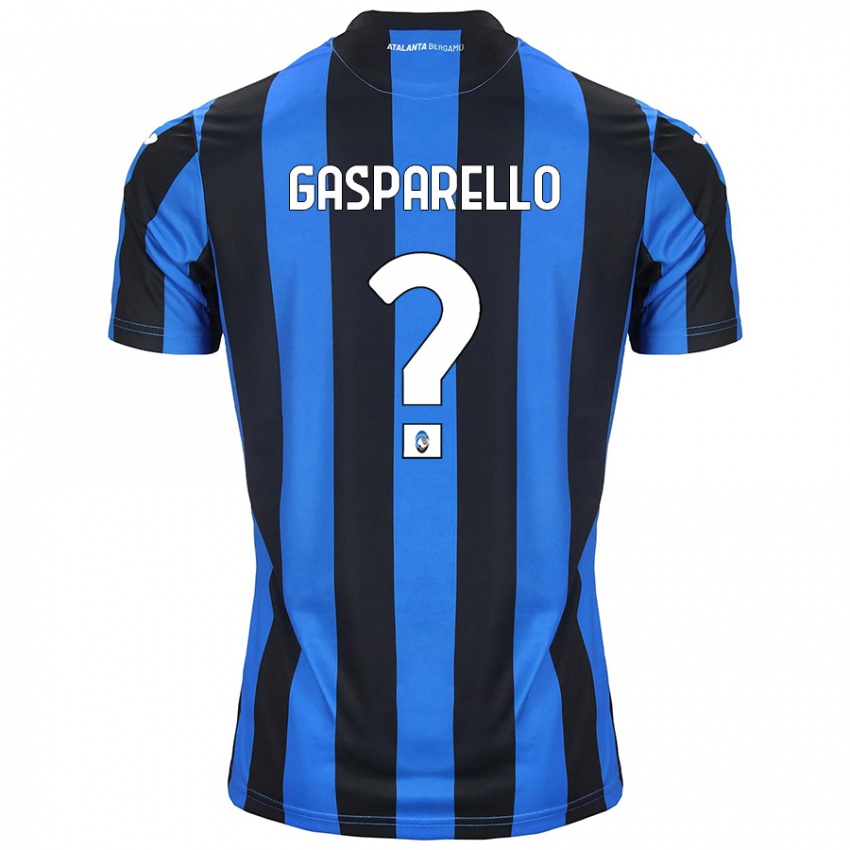 Criança Camisola Francesco Gasparello #0 Azul Preto Principal 2024/25 Camisa