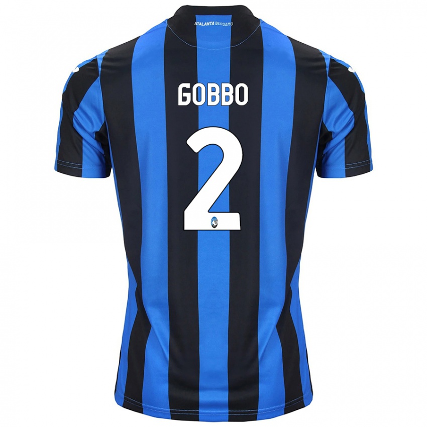 Criança Camisola Luca Gobbo #2 Azul Preto Principal 2024/25 Camisa