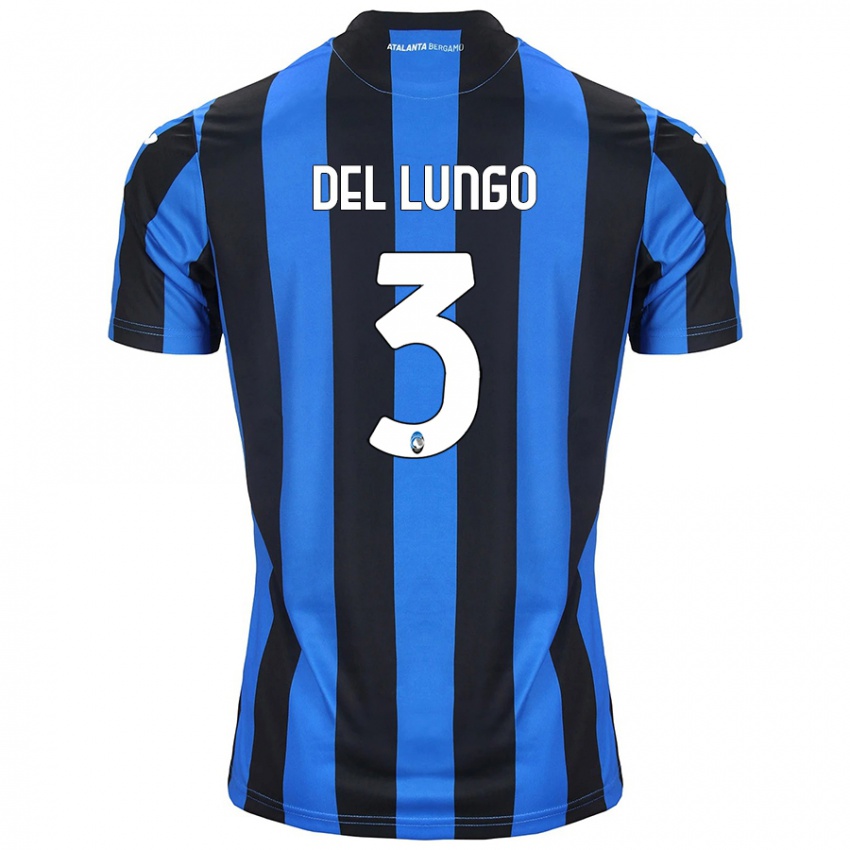 Criança Camisola Tommaso Del Lungo #3 Azul Preto Principal 2024/25 Camisa