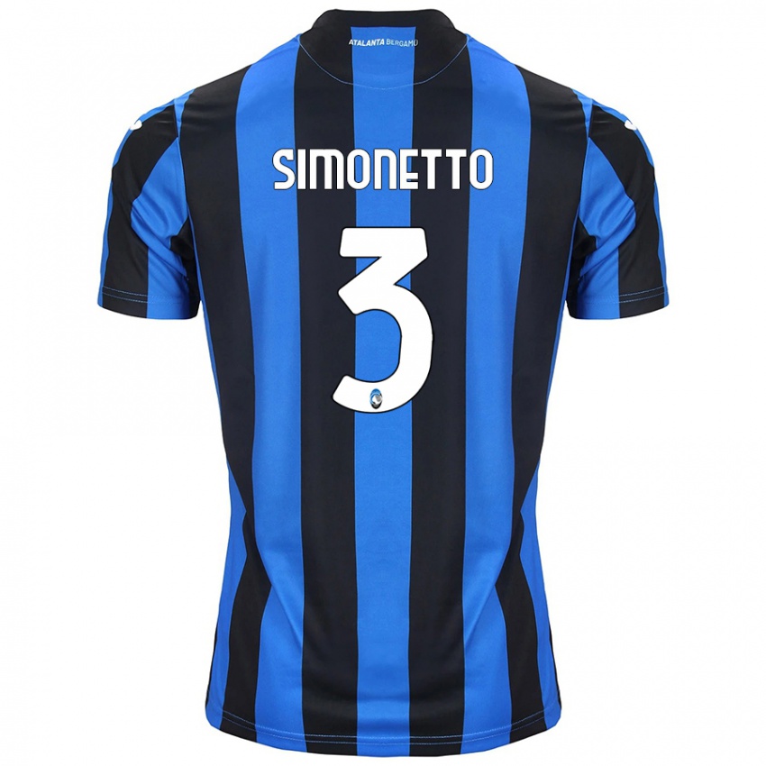 Criança Camisola Federico Simonetto #3 Azul Preto Principal 2024/25 Camisa