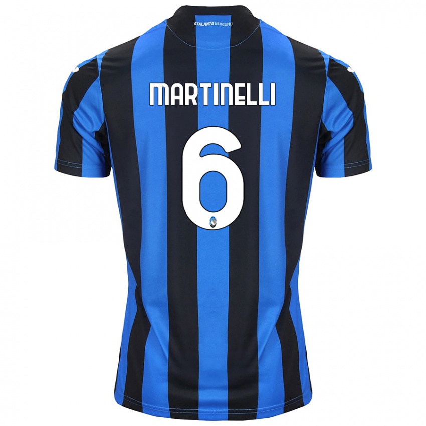 Criança Camisola Gabriel Martinelli #6 Azul Preto Principal 2024/25 Camisa