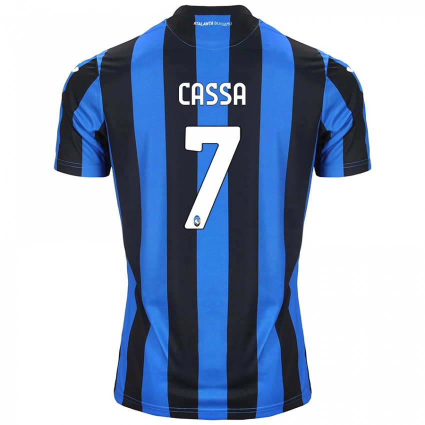 Criança Camisola Federico Cassa #7 Azul Preto Principal 2024/25 Camisa