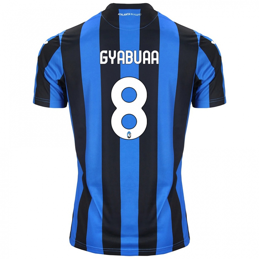 Criança Camisola Emmanuel Gyabuaa #8 Azul Preto Principal 2024/25 Camisa