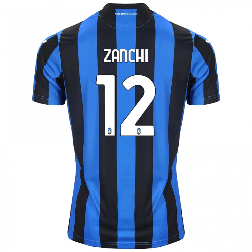 Criança Camisola Edoardo Zanchi #12 Azul Preto Principal 2024/25 Camisa