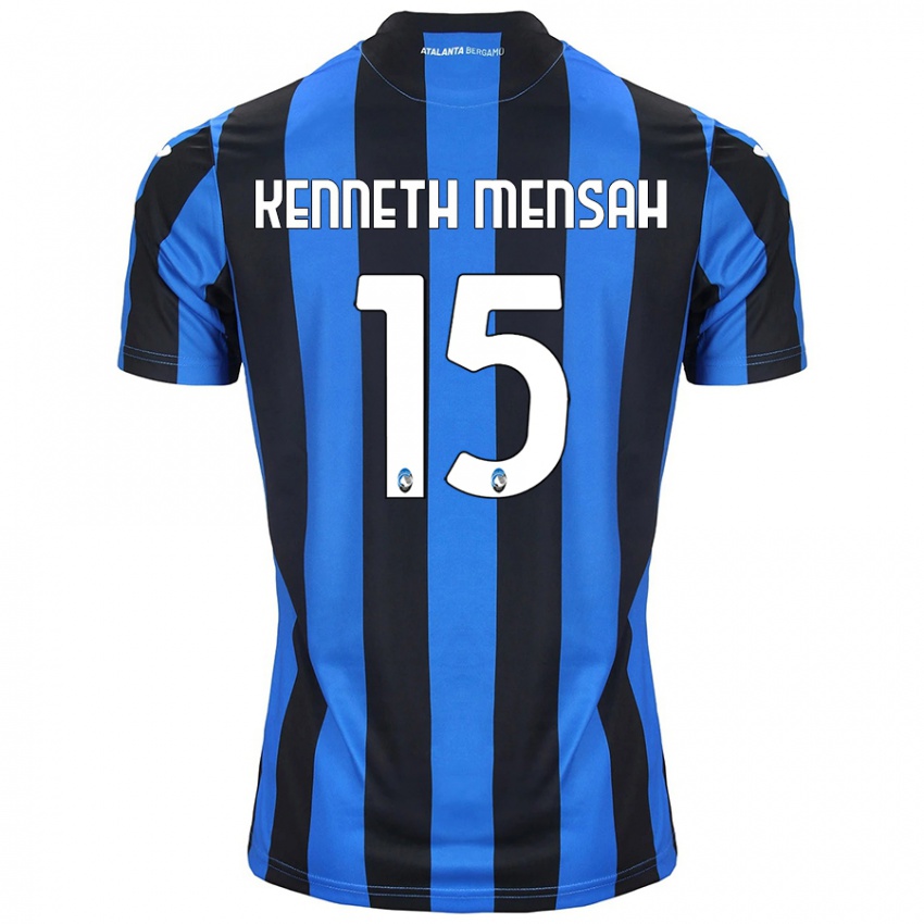 Criança Camisola Anthony Kenneth Mensah #15 Azul Preto Principal 2024/25 Camisa