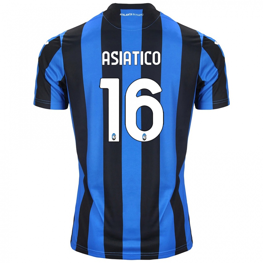 Criança Camisola Pietro Asiatico #16 Azul Preto Principal 2024/25 Camisa