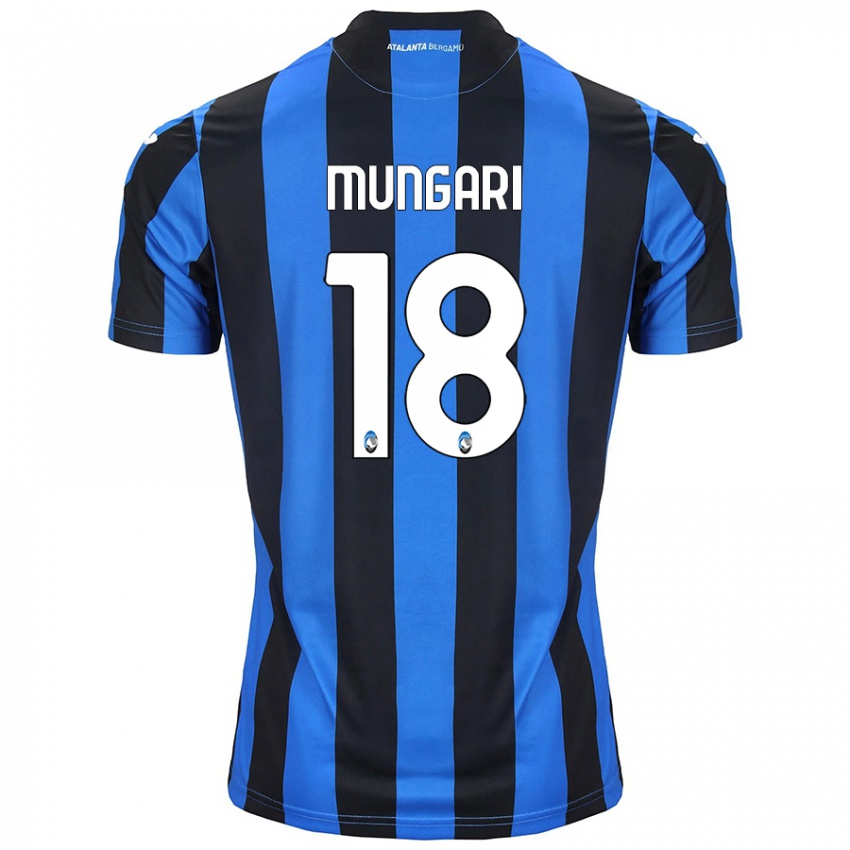 Criança Camisola Giuseppe Mungari #18 Azul Preto Principal 2024/25 Camisa