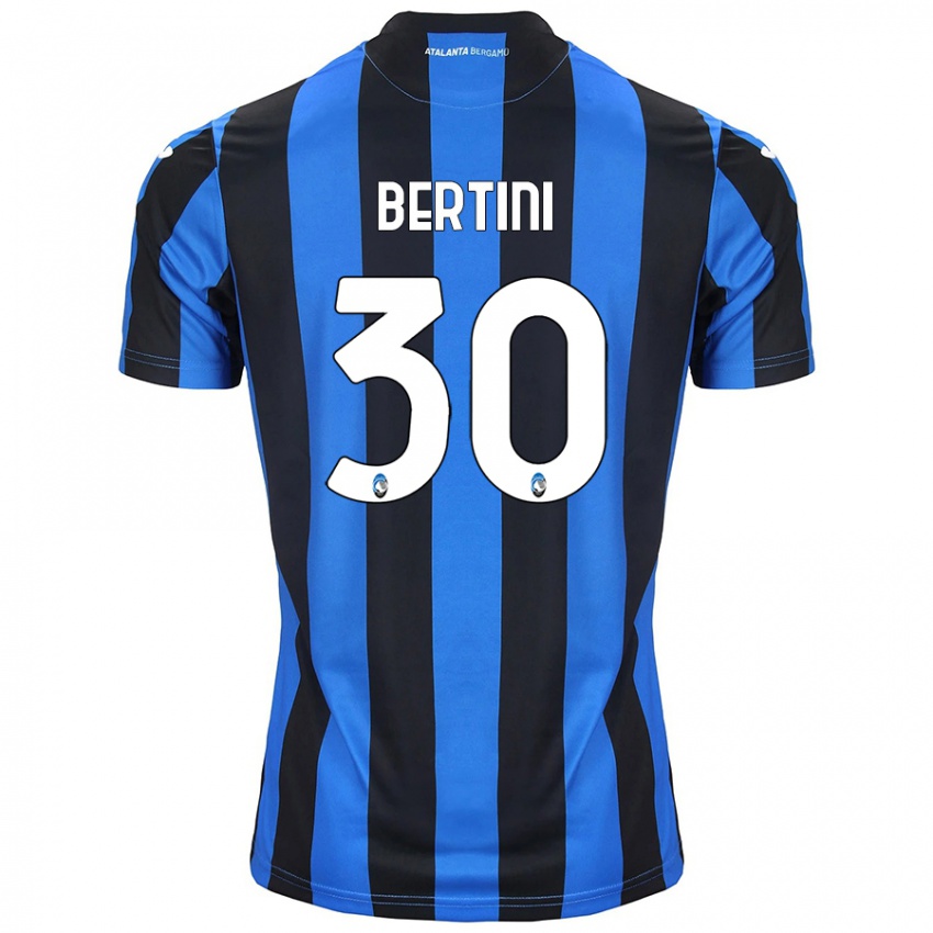 Criança Camisola Tommaso Bertini #30 Azul Preto Principal 2024/25 Camisa