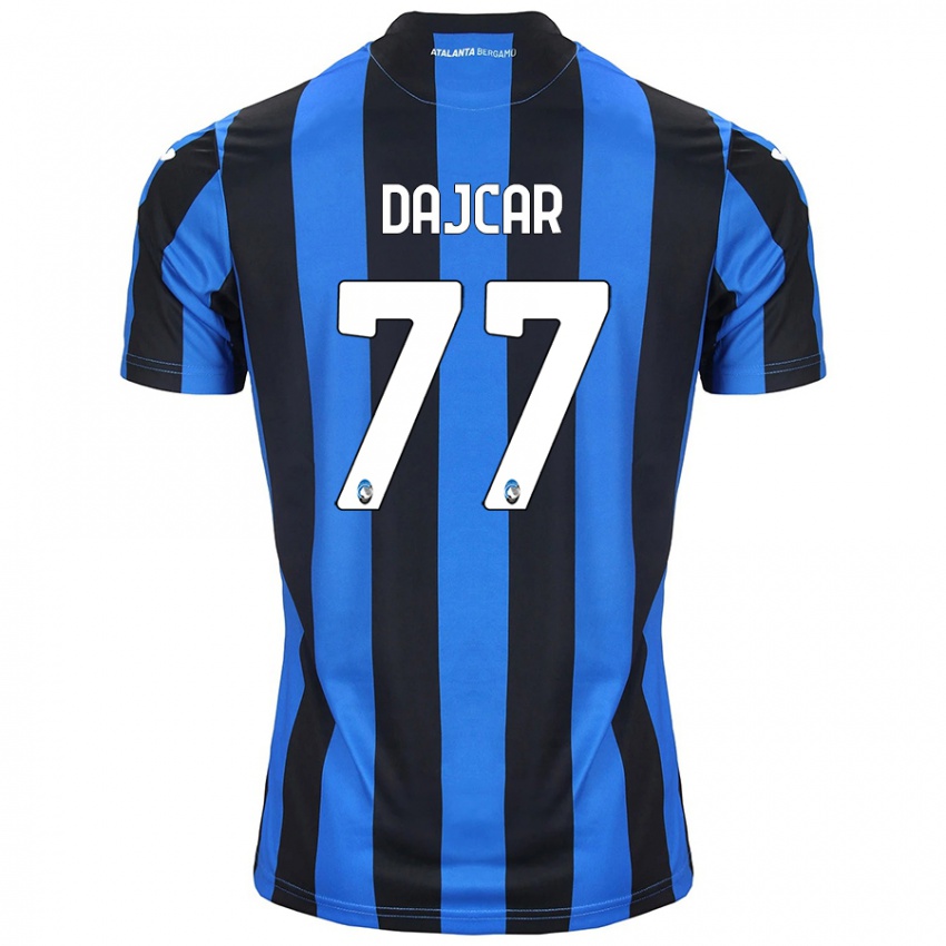 Criança Camisola Matevz Dajcar #77 Azul Preto Principal 2024/25 Camisa