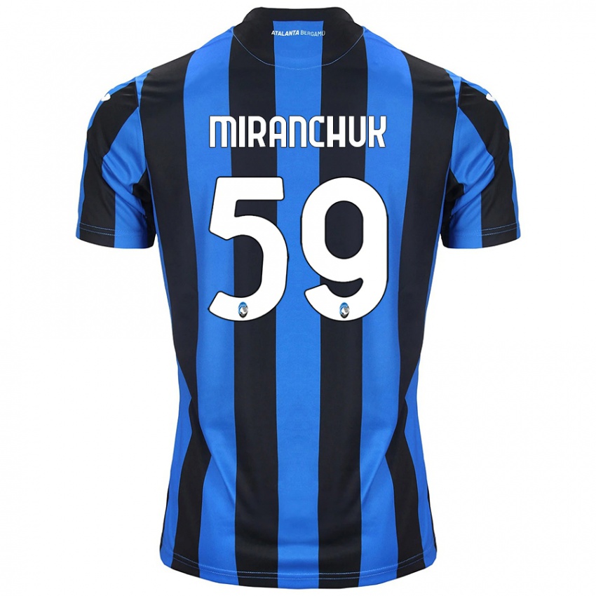 Criança Camisola Aleksey Miranchuk #59 Azul Preto Principal 2024/25 Camisa