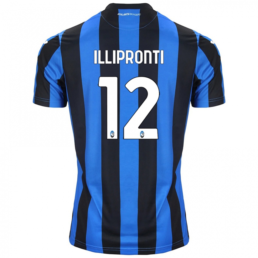 Criança Camisola Filippo Illipronti #12 Azul Preto Principal 2024/25 Camisa