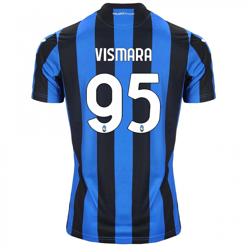 Criança Camisola Paolo Vismara #95 Azul Preto Principal 2024/25 Camisa