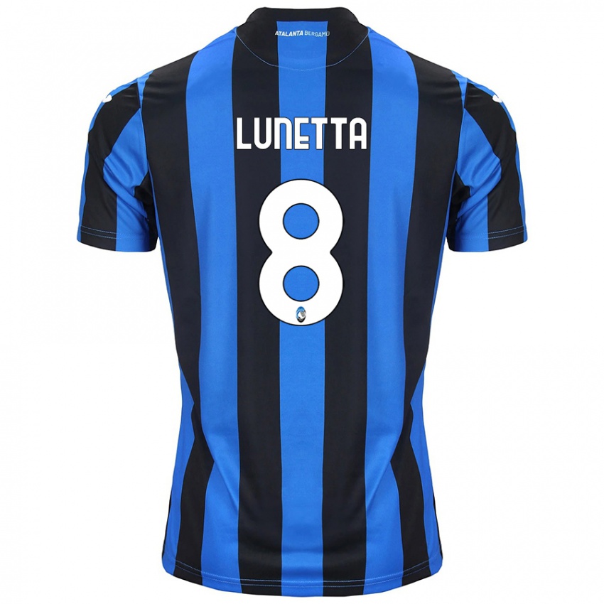 Criança Camisola Gabriel Lunetta #8 Azul Preto Principal 2024/25 Camisa