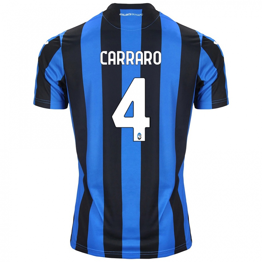 Criança Camisola Marco Carraro #4 Azul Preto Principal 2024/25 Camisa