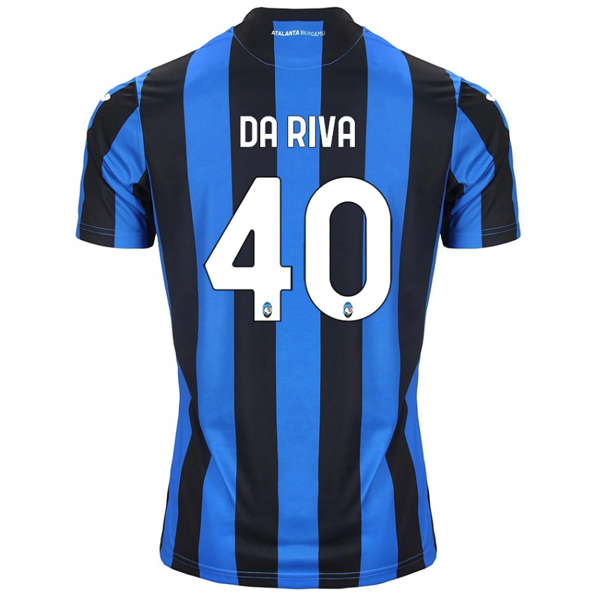 Criança Camisola Jacopo Da Riva #40 Azul Preto Principal 2024/25 Camisa