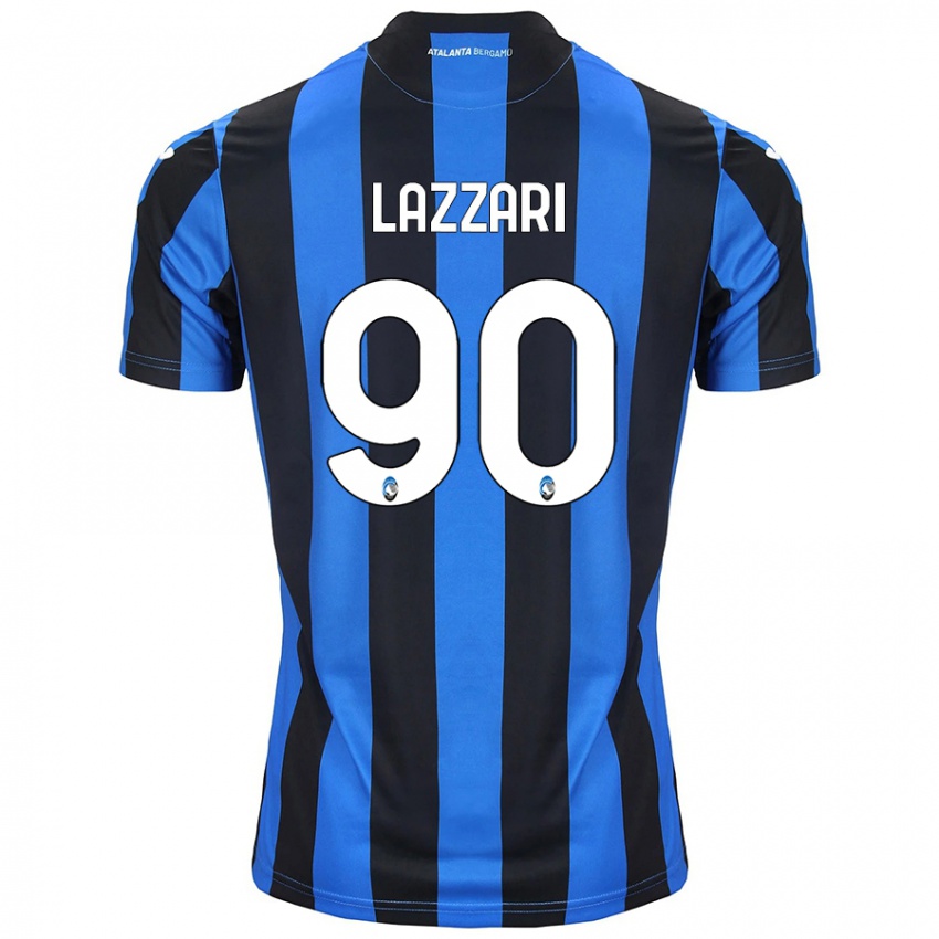 Criança Camisola Ilaria Lazzari #90 Azul Preto Principal 2024/25 Camisa