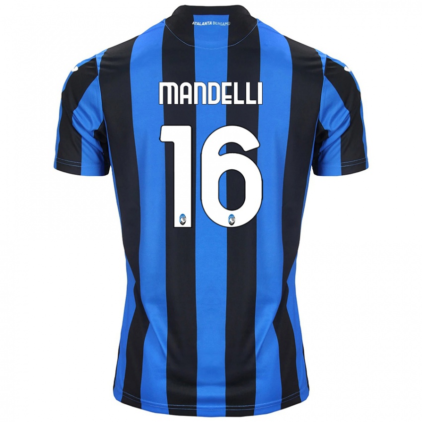 Criança Camisola Giulia Mandelli #16 Azul Preto Principal 2024/25 Camisa