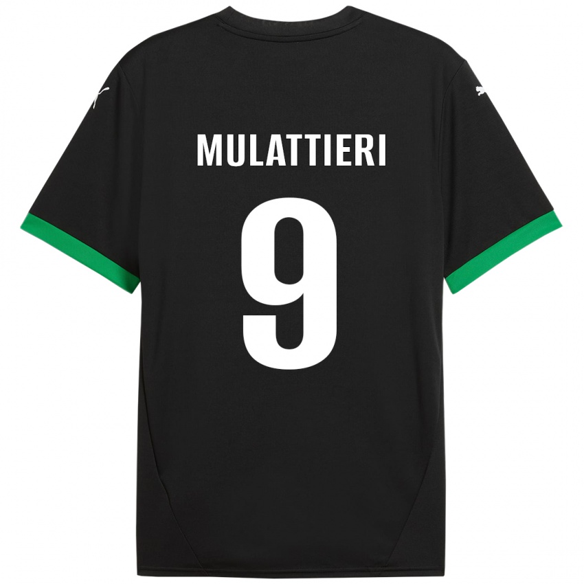 Criança Camisola Samuele Mulattieri #9 Preto Verde Escuro Principal 2024/25 Camisa