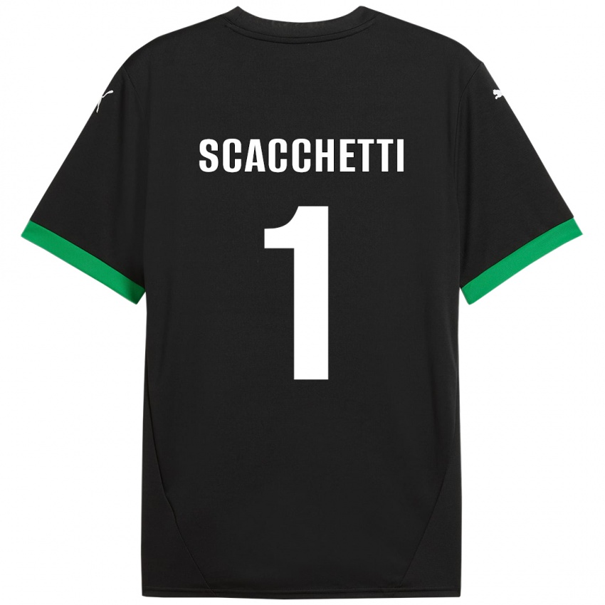 Criança Camisola Alessandro Scacchetti #1 Preto Verde Escuro Principal 2024/25 Camisa