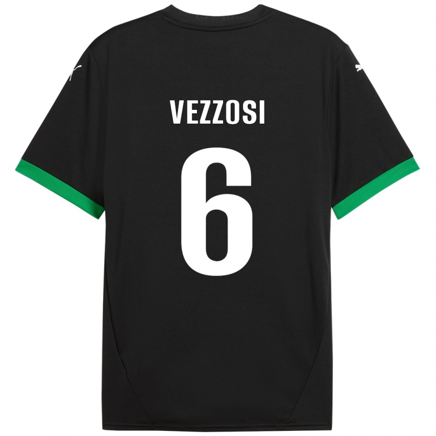 Criança Camisola Giorgio Vezzosi #6 Preto Verde Escuro Principal 2024/25 Camisa