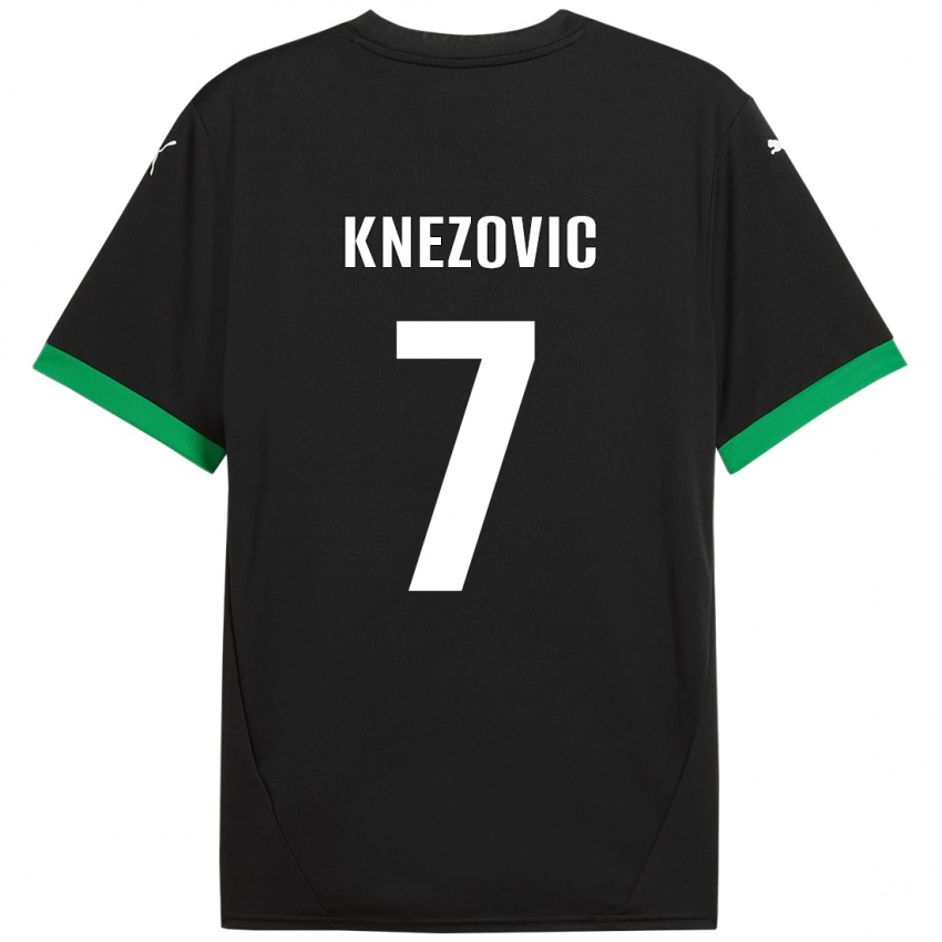 Criança Camisola Borna Knezovic #7 Preto Verde Escuro Principal 2024/25 Camisa