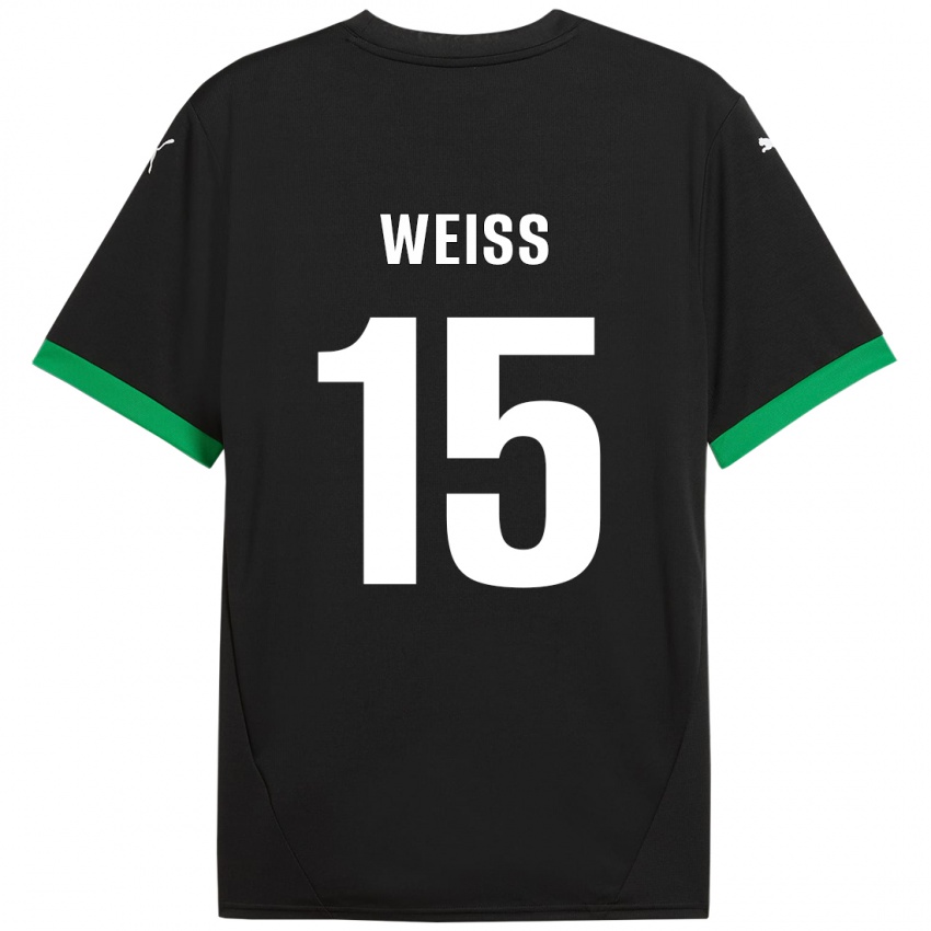 Criança Camisola David Weiss #15 Preto Verde Escuro Principal 2024/25 Camisa