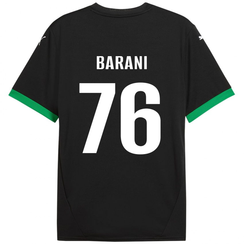 Criança Camisola Luca Barani #76 Preto Verde Escuro Principal 2024/25 Camisa