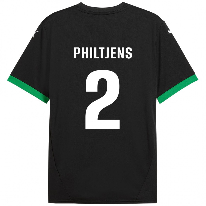 Criança Camisola Davina Philtjens #2 Preto Verde Escuro Principal 2024/25 Camisa