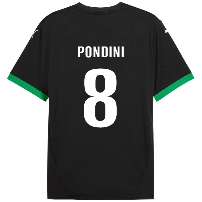 Criança Camisola Giada Pondini #8 Preto Verde Escuro Principal 2024/25 Camisa