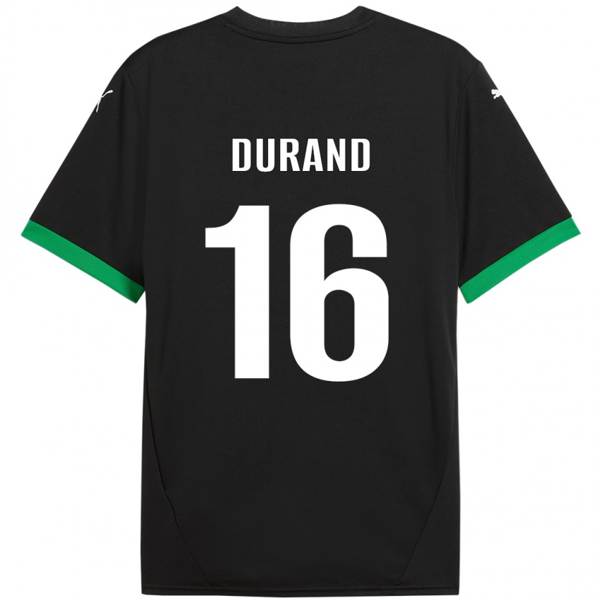 Criança Camisola Solène Durand #16 Preto Verde Escuro Principal 2024/25 Camisa