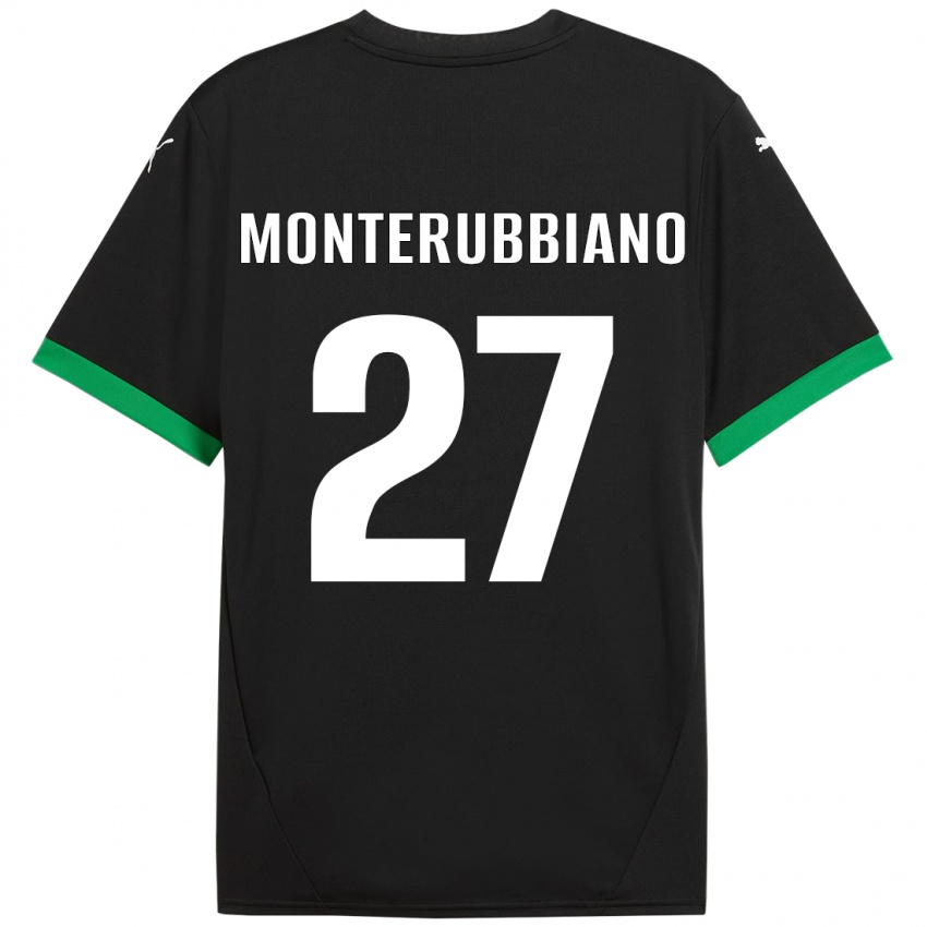 Criança Camisola Valeria Monterubbiano #27 Preto Verde Escuro Principal 2024/25 Camisa